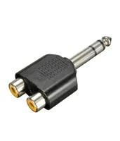 6,35 Mm Jack Stereo Audio Rozbočovač + 2 Rca Konektory