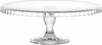 montana: :pati Tortenplatte auf Fuß, Kuchenplatte, Tortenständer, Servierplatte, Torten Platte, Glas, Ø 32 cm, 046876