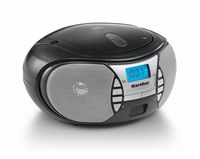 Karcher RR 5025-B tragbares CD Radio (CD-Player, UKW Radio, Batterie/Netzbetrieb, AUX-In) schwarz