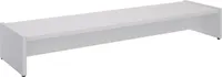 CARO-Möbel Monitorständer Zoom für 2 Monitore Bildschirmerhöhung Schreibtischaufsatz Tischaufsatz 100 x 15 x 27 cm in weiß