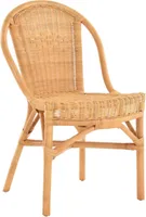 KRINES HOME Rattanstuhl Klassik Farbe Honig Esszimmerstuhl Korb Küchenstuhl Esszimmer Stuhl Korbstuhl Natur Rattan