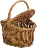 WANDERLUST DECO Brauner Weidenkorb mit Deckel 28x22x15/31h cm