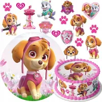 Paw Patrol Skye Essbar Tortenaufleger Torte Tortenbild Fototorte Zuckerbild Premium 0,6 mm (PP08)