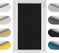 Birrke Thermorollo ohne Bohren 85 x 150 cm - Verdunklungsrollo Schwarz