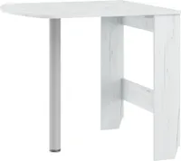 Klappbarer Esstisch für Küche und Esszimmer „Expert 6“ halbrund Craft weiß  80 cm