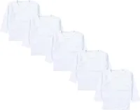 TupTam Uni Baby Wickelshirt Langarm 5er Pack, Farbe: Weiß, Größe: 50