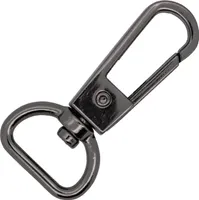 5 Bolzen-Karabiner Karabinerhaken Taschenkarabiner Größen Farbwahl - Gurtband Hundeleinen, Farbe:anthrazit, Größe:B 15mm L 45mm