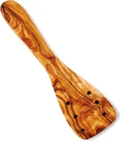 Pfannenwender aus Olivenholz mit Löchern 25 cm