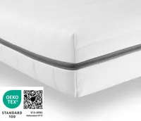 Materac Ergonomic 140x200, Materac piankowy 140x200 7 stref, Odwracalny stopień twardości H2 i stopień twardości H3