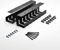 Albatros Kabelkanal Schreibtisch Schwarz Komplettset C - Kabelmanagement Schreibtisch für Ordnung und Produktivität - Kabel Organizer, Kabelführung-Kabelschacht Kabelwanne, Kabelorganisation