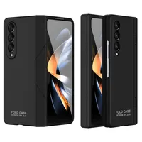 Pouzdro pro Samsung Galaxy Z Fold 4 5G Tvrdé PC pouzdro s ochrannou fólií na displej a ochranou pantu černé