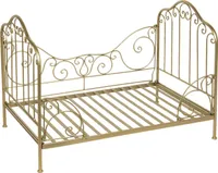 Clayre & Eef Hundekorb 80x53x58 cm Goldfarbig Eisen Rechteck