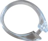 rewagi 10 Stück Duschvorhangring, Duchvorhangstange Ø 45 mm - oval   Farbe: glasklar