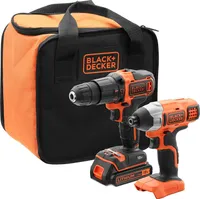 Black & Decker BCK21S1S-QW, Handbohrmaschine, Akku, 18 V