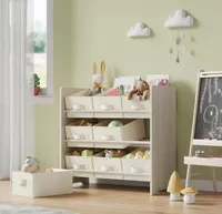 SONGMICS Kinderregal, Spielzeugregal, 9 Aufbewahrungsboxen aus Vliesstoff