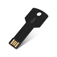 8GB USB 2.0 Stick Flash Drive Aluminium schwarz Schlüssel Metall kompakt Farbe: Schwarz