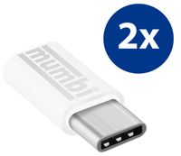 2x mumbi Adapter USB Typ C auf Micro USB - USB-C 3.1 (Stecker) auf Micro-USB (Buchse) in weiss