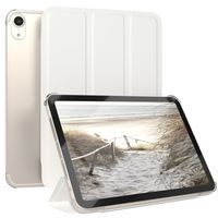 EAZY CASE Smartcase Tablet Hülle kompatibel mit Apple iPad Mini 6 (2021) mit Standfunktion, Schutzhülle, Tablet Hülle, Tablet Klapphülle aus Kunstleder, Weiß