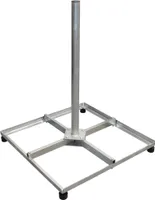 PremiumX Balkonständer 4x 30x30cm Stahl Holland mit Mast / Sat Flachdachständer Halterung für Satelliten-Schüssel
