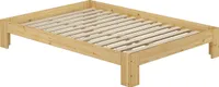 Französisches Bett 140x200 Kiefer Bettrahmen Gästebett massiv Zubehör wählbar V-60.67-14Rollrost inkl.