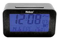 MEBUS Funk-Wecker digital ohne 2x AAA Batterien 7,1x12x4,8cm anthrazit
