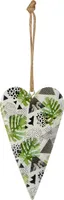 Wandbild Herz H12cm Wanddekoration Monstera Schild Türschild Hängedeko