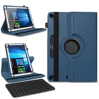 Tablet Tasche Tastatur für Samsung Galaxy Tab S8 Hülle Schutzhülle 360 Drehbar, Farben:Blau