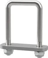 U-Bügelschraube M10 mit Klemmplatte und Stopmuttern Sliphilfe Trailer verzinkt SUPROD, M10, LW=51, LH=95 mm