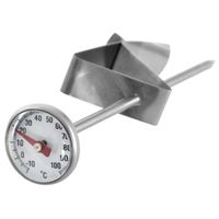 ORION Küchenthermometer Fleischthermometer mit Clip zum Messer der Temperatur von Fleisch Suppen Milch