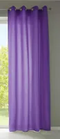1er Set Vorhänge Schal Ösen »Berlin« HxB 225x140 cm Lila Blickdicht Microsatin Lichtdurchlässig Uni Matt, 20405N