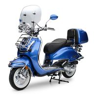 Motorroller Retro EasyCruiser Royalblau 50ccm 45 kmh Moped Scooter