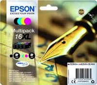 Atramentová kazeta Epson Mutlipack 16XL čierna/cyan/magenta/žltá balenie 8 ks
