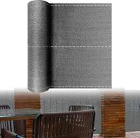 UISEBRT 2x10 m Zaunblende Schattiernetz Tennisblende HDPE 150g/m² Zaun Sichtschutz Windschutz Sonnenschutz Kabelbinder Balkon Grau