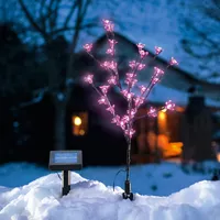 Solar LED-Blütenstrauch mit 36 LED-Blüten Gartenlichter Firefly outdoor 102104
