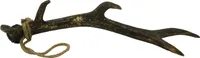 Dekoratives Hirschgeweih aus goldfarbenem Polyresin