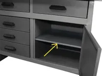 Einlegeboden Küpper für Werkbänke 444 x 14 x 469 mm grau