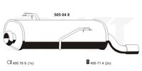 ERNST Endschalldämpfer (505048) für Peugeot 206 | Auspufftopf