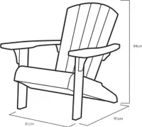 Keter Adirondack-Stuhl Troy Weiß