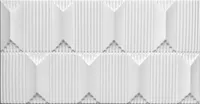 DECCART |Kasetony sufitowe 3D| Panele ścienne|Fabric biały | 100x50cm|   10m2