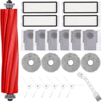 Zubehörset für Roborock Q Revo PRO/Q Revo S/Q Revo MaxV,Ersatzteil Set für Roborock Q Revo PRO/Q Revo S/Q Revo MaxV,1 Hauptbürste, 4 Filter, 6 Staubbeutel, 4 Tücher, 6 Seitenbürsten, 1 kleine Bürste