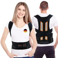 DH FitLife Korektor postawy | Prostownik pleców z talią | Trener postawy | Trener pleców | Pasek na plecy i ramiona | Wsparcie pleców | Korektor postawy | dla kobiet i mężczyzn | Talia M 80-100cm