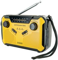 Schwaiger Solar-Kurbelradio mit LED Leuchte FM/AM Radio, mit Notfallsirene und Taschenlampenfunktion