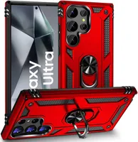 Etui na telefon komórkowy Armor Shield do Samsung Galaxy S24 Ultra Cover Ultra Hybrid Case, czerwony