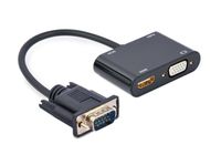 Gembird - Gembird HDMI zu HDMI + VGA Adapterkabel 0,15m