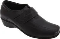 Mod Comfys Damen Halbschuhe / Schuhe / Slipper mit Klettverschluss DF160 (39 EUR) (Schwarz)