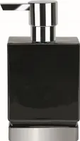 Spirella Seifenspender "Roma" Flüssigseifen-Spender Porzellan 300ml Schwarz/Silber