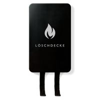 Nordic Flame Löschdecke SCHWARZ Silber Design Brandschutz Feuerlöschdecke