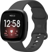 Strap-it Fitbit Sense Silikon Armband Classic (Schwarz) - Große: S