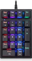 Motospeed K24 Numerische mechanische Tastatur 21 Tasten USB-Tastatur mit 13 RGB-Lichteffekten OUTEMU Blue Switch