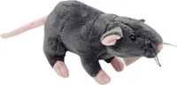 Stofftier Plüsch Ratte schwarz und weiß